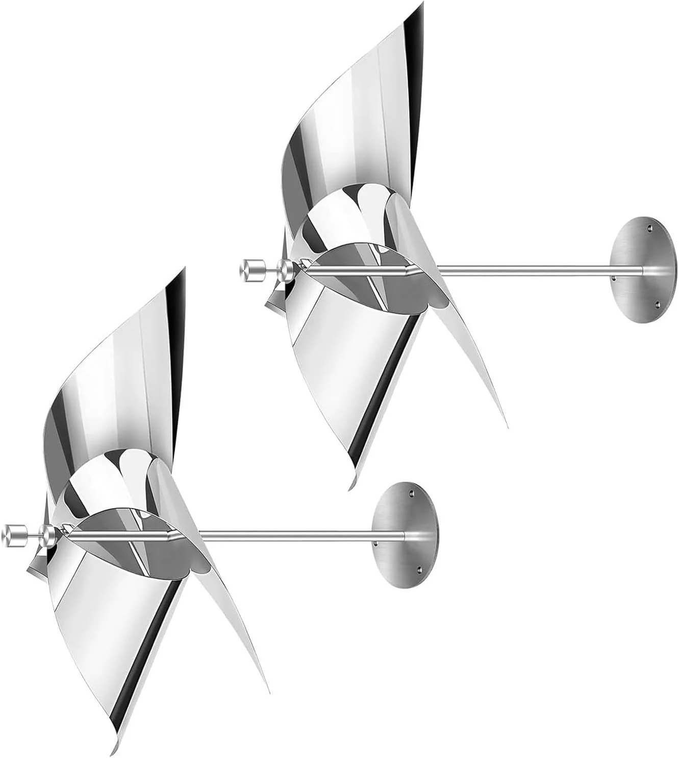 چرخ‌دنده بادی بازتابنده استیل ضد زنگ، دور کننده پرندگان، دستگاه ترسناک چرخشی بادی، ایده‌آل برای باغ‌ها، پاسیوها، پشت‌بام‌ها، دور نگه داشتن کبوترها