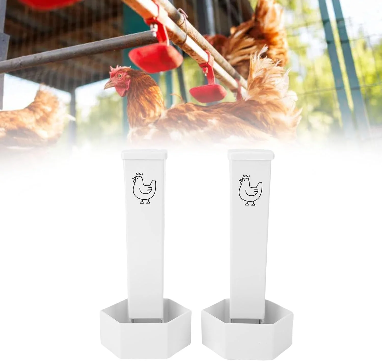 مخزن خوراک صدف و سنگریزه مرغ، آویز اتوماتیک طیور با درب، لوازم جانبی لانه مرغ مخزن خوراک صدف و سنگریزه مرغ، آویز اتوماتیک طیور با درب، لوازم جانبی لانه مرغ