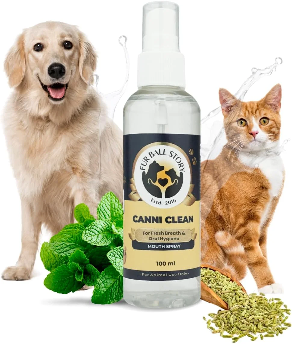 اسپری خوشبو کننده دهان و بهداشت دهان و دندان سگ و گربه فِر بال استوری (۱۰۰ میلی لیتر)