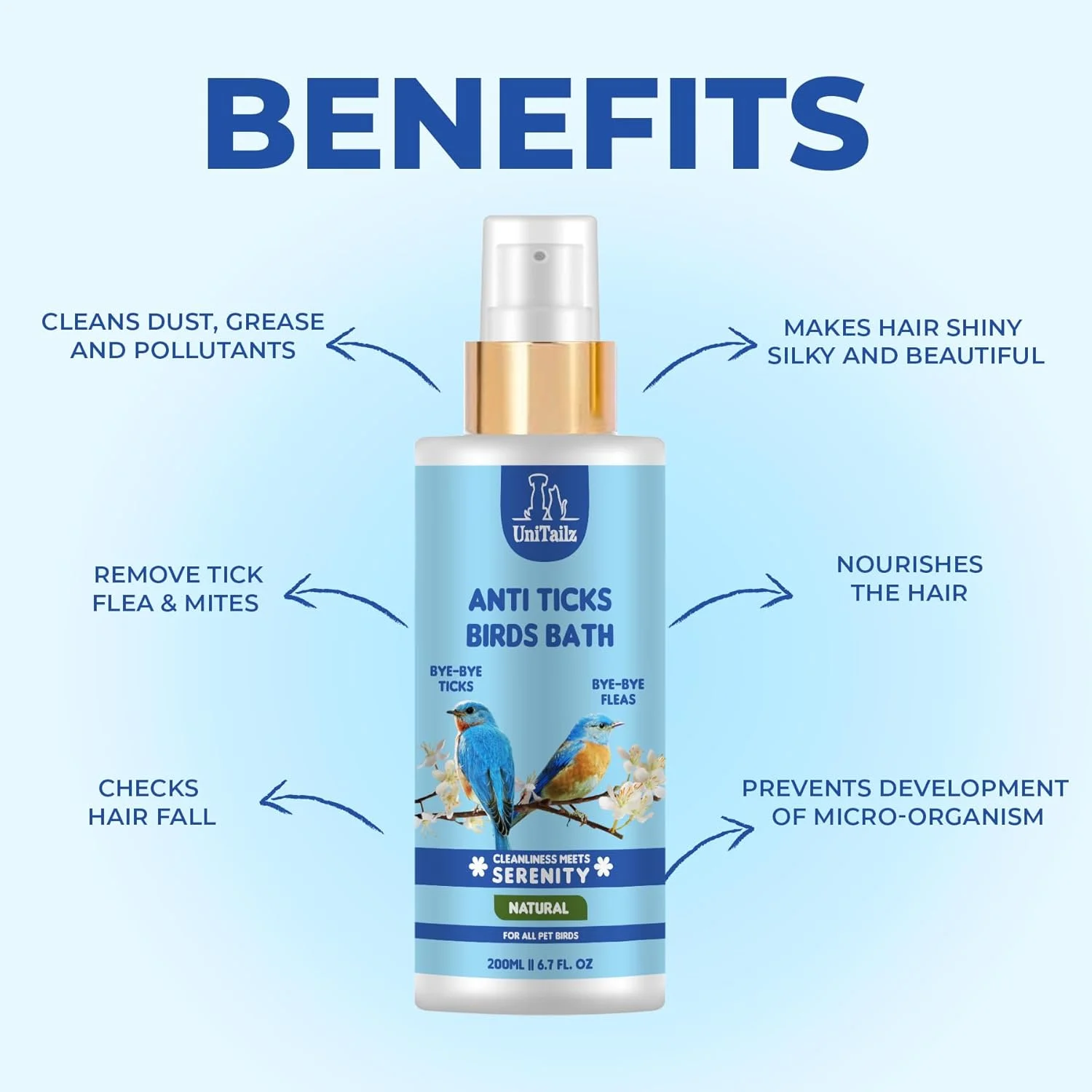 شامپو ضد کنه حمام پرندگان برای پرنده، طوطی، کبوتر، گنجشک | شامپو اسپری بدون آب پرندگان برای کنه، کک، شپش، ضد خارش، نرم کننده پرها | استفاده آسان برای همه نژادهای پرندگان - 200 میلی لیتر شامپو ضد کنه حمام پرندگان برای پرنده، طوطی، کبوتر، گنجشک | شامپو اسپری بدون آب پرندگان برای کنه، کک، شپش، ضد خارش، نرم کننده پرها | استفاده آسان برای همه نژادهای پرندگان - 200 میلی لیتر