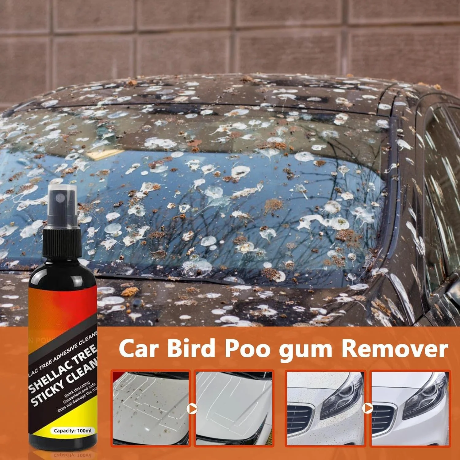 اسپری پاک کننده لکه خودرو - پاک کننده چسب و شیره درخت | اسپری دیتیلینگ خودرو 100 میلی لیتر برای برچسب های سپر، شیره درخت، فضولات پرندگان اسپری پاک کننده لکه خودرو - پاک کننده چسب و شیره درخت | اسپری دیتیلینگ خودرو 100 میلی لیتر برای برچسب های سپر، شیره درخت، فضولات پرندگان