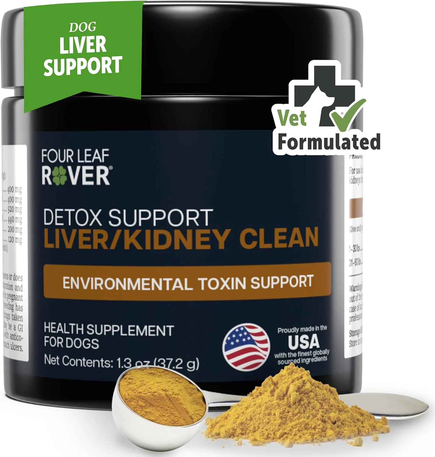 مکمل طبیعی سم زدایی کبد/کلیه Four Leaf Rover برای سگ ها 50 گرم