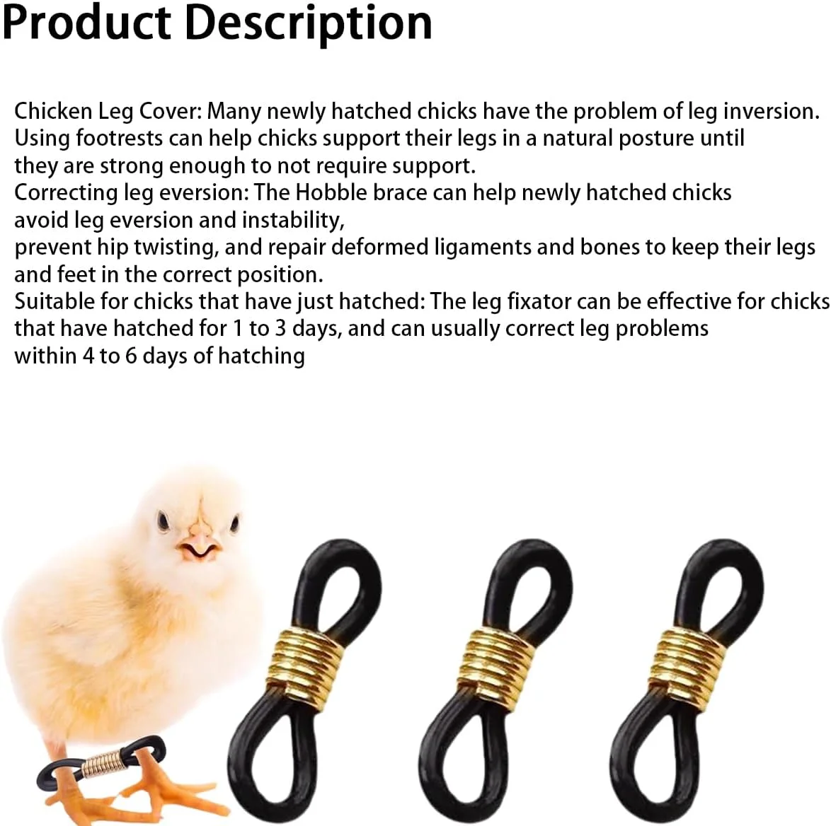 50 عدد حلقه پای مشکی برای جوجه، بند پای قابل تنظیم برای اصلاح پای باز شده، لوازم مراقبت از طیور برای جوجه، پرنده، بلدرچین، اردک تازه متولد شده 50 عدد حلقه پای مشکی برای جوجه، بند پای قابل تنظیم برای اصلاح پای باز شده، لوازم مراقبت از طیور برای جوجه، پرنده، بلدرچین، اردک تازه متولد شده