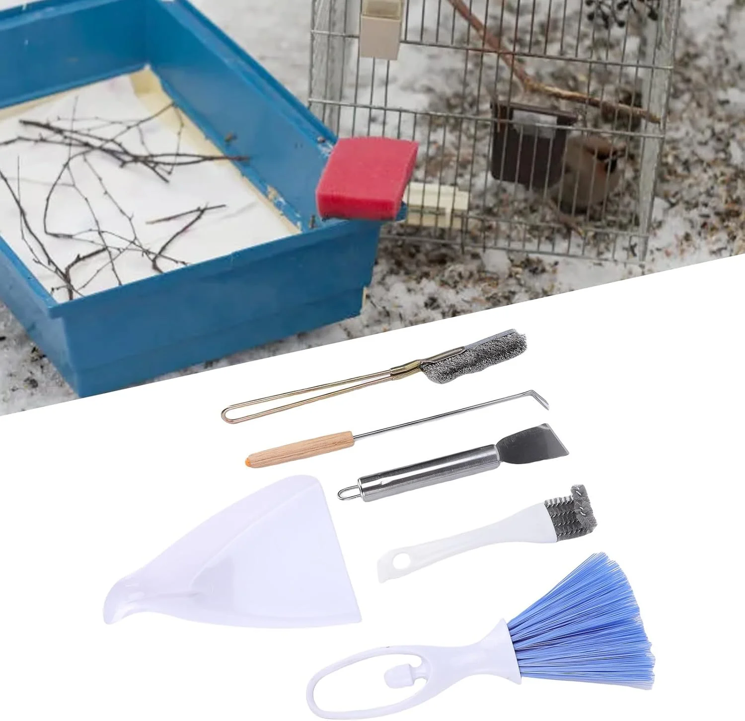 ست تمیز کننده قفس پرنده سورندی، ابزار نظافت قفس حیوانات خانگی، مناسب برای خرگوش و همستر ست تمیز کننده قفس پرنده سورندی، ابزار نظافت قفس حیوانات خانگی، مناسب برای خرگوش و همستر