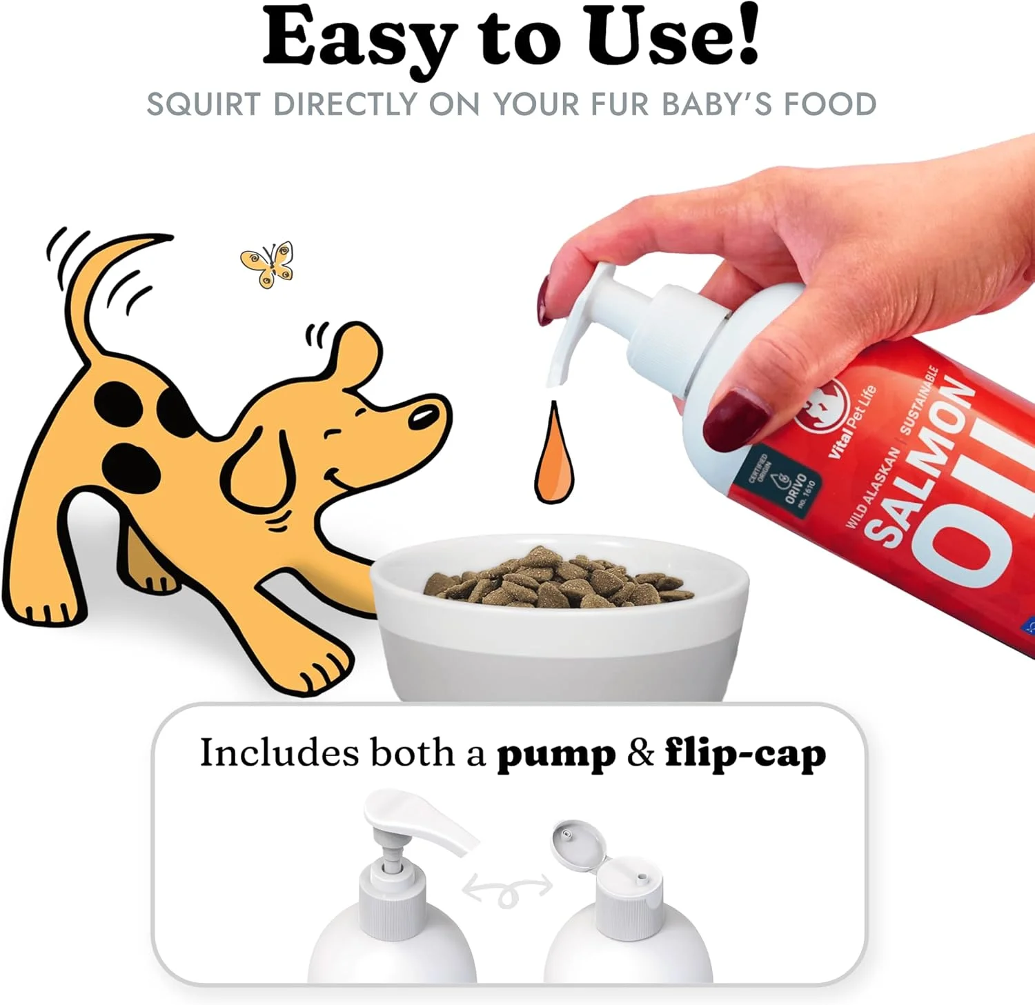 مکمل غذایی روغن ماهی امگا 3 برای حیوانات خانگی، آلاسکایی - 470 میلی لیتر