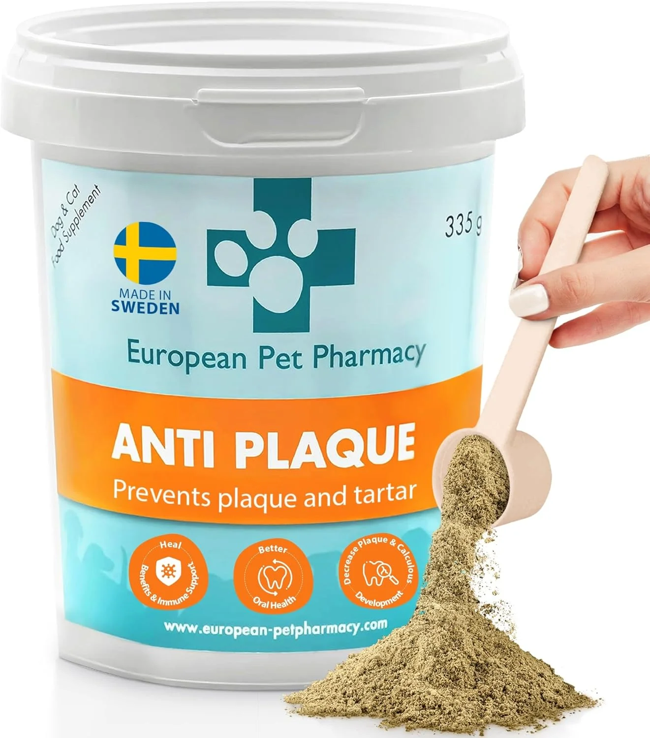 داروی ضد جرم دندان سگ و گربه European Pet Pharmacy، ۳۳۵ گرم - از بین برنده جرم دندان سگ، تمیز کننده دندان سگ، از بین برنده بوی بد دهان سگ و گربه، کاملا طبیعی داروی ضد جرم دندان سگ و گربه European Pet Pharmacy، ۳۳۵ گرم - از بین برنده جرم دندان سگ، تمیز کننده دندان سگ، از بین برنده بوی بد دهان سگ و گربه، کاملا طبیعی