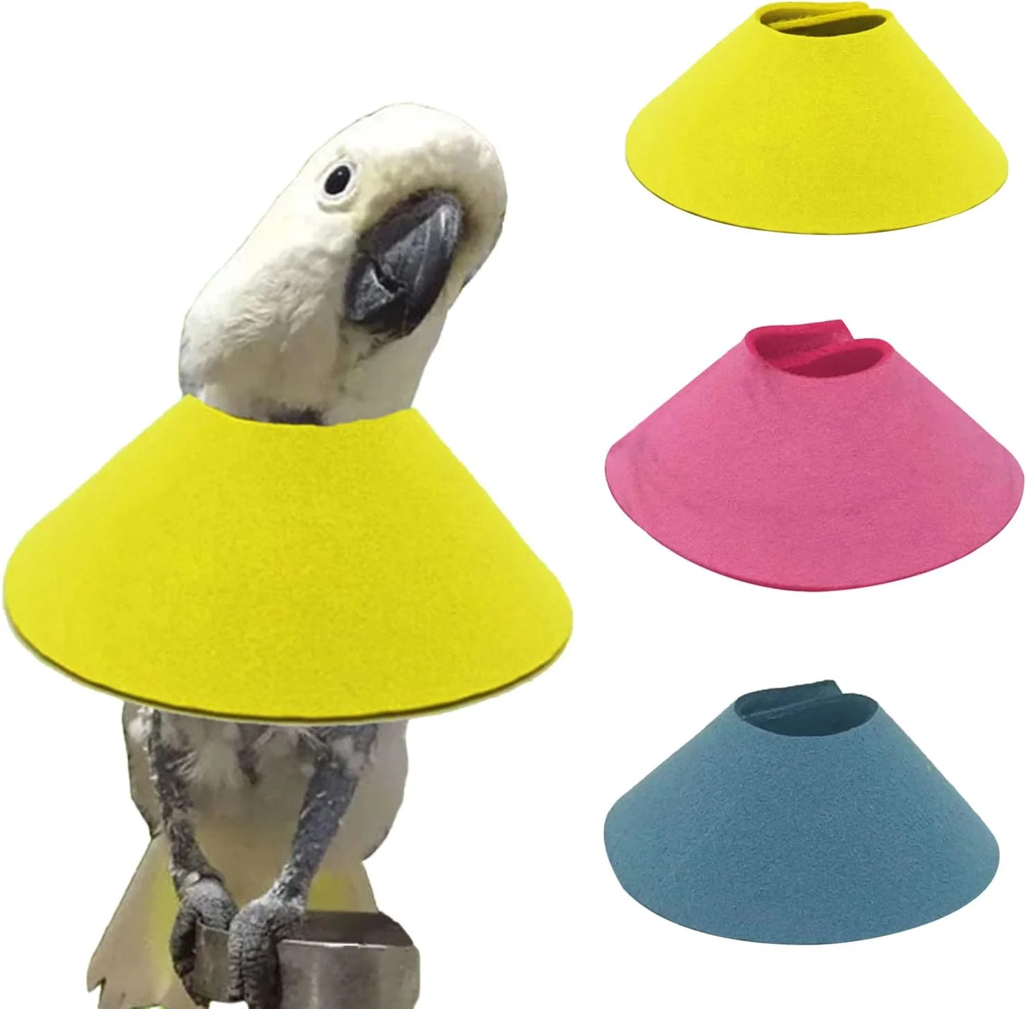 طوق گردنی ضد نوک زدن طوطی، طوق بهبود زخم برای پرندگان آگاپورنیس، ماکائو، طوق پیرایش، لوازم گردن پرنده