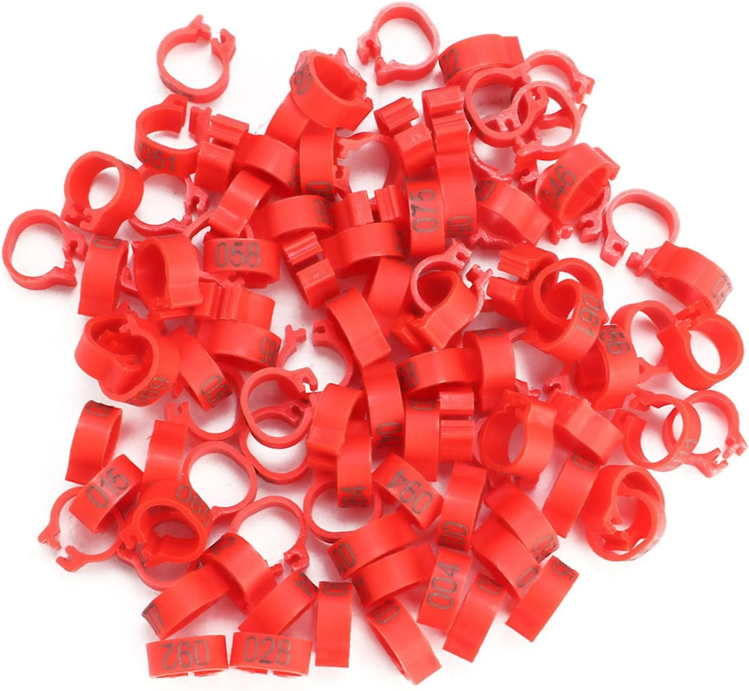 حلقه های پا پرنده پلاستیکی مقاوم در برابر سایش گیره های قابل جابجایی 100 عددی/کیسه 8 میلی متری شماره گذاری شده 001-100 مناسب برای پرندگان، حلقه های پا پرنده قرمز زرد (قرمز) حلقه های پا پرنده پلاستیکی مقاوم در برابر سایش گیره های قابل جابجایی 100 عددی/کیسه 8 میلی متری شماره گذاری شده 001-100 مناسب برای پرندگان، حلقه های پا پرنده قرمز زرد (قرمز)
