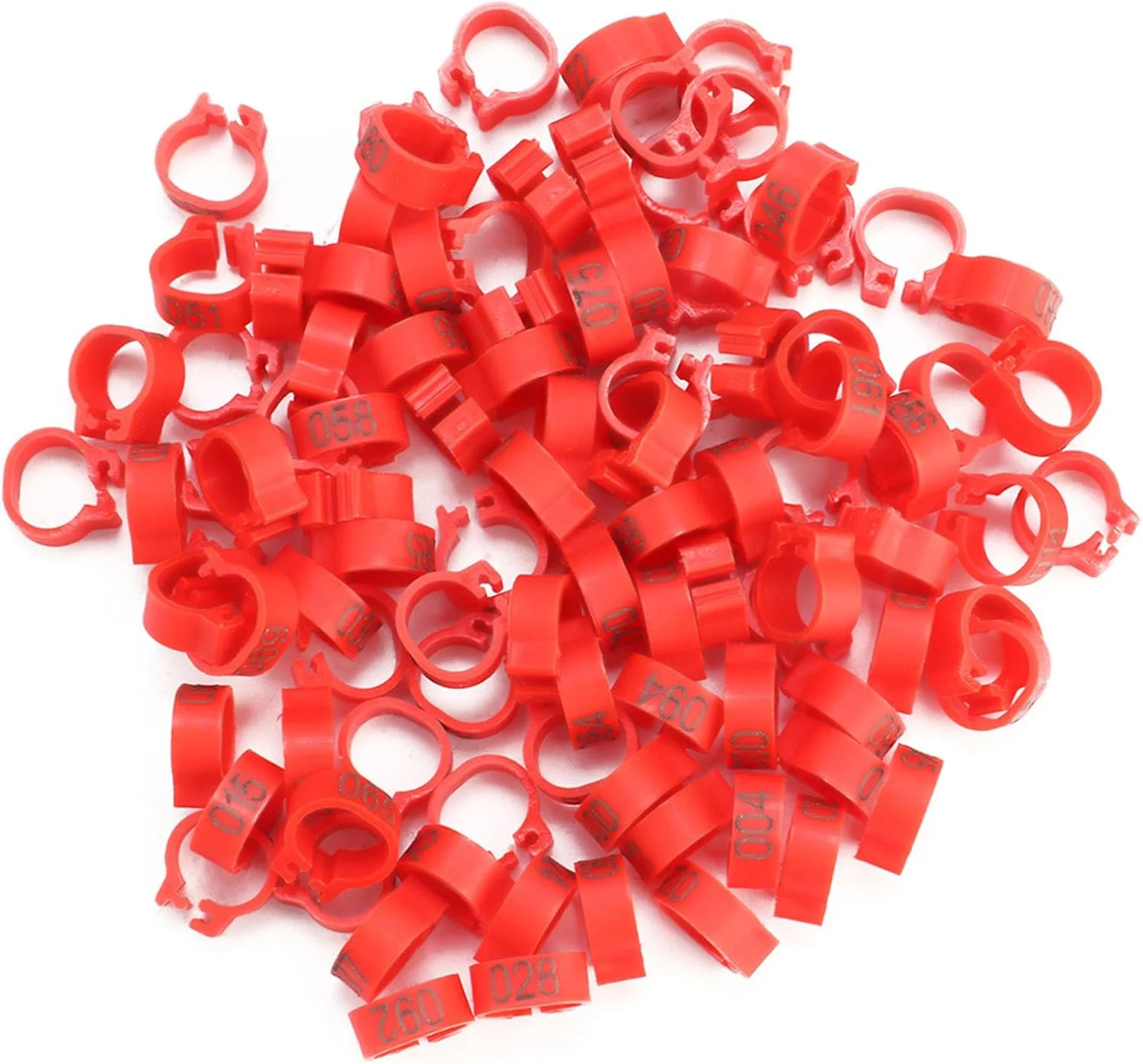 حلقه های پا پرنده پلاستیکی مقاوم در برابر سایش گیره های قابل جابجایی 100 عددی/کیسه 8 میلی متری شماره گذاری شده 001-100 مناسب برای پرندگان، حلقه های پا پرنده قرمز زرد (قرمز) حلقه های پا پرنده پلاستیکی مقاوم در برابر سایش گیره های قابل جابجایی 100 عددی/کیسه 8 میلی متری شماره گذاری شده 001-100 مناسب برای پرندگان، حلقه های پا پرنده قرمز زرد (قرمز)