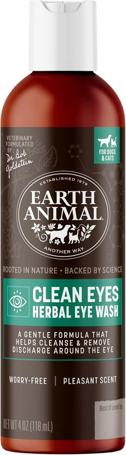 محلول شستشوی چشم گیاهی Earth Animal | پاک کننده چشم | 4 fl oz محلول شستشوی چشم گیاهی Earth Animal | پاک کننده چشم | 4 fl oz
