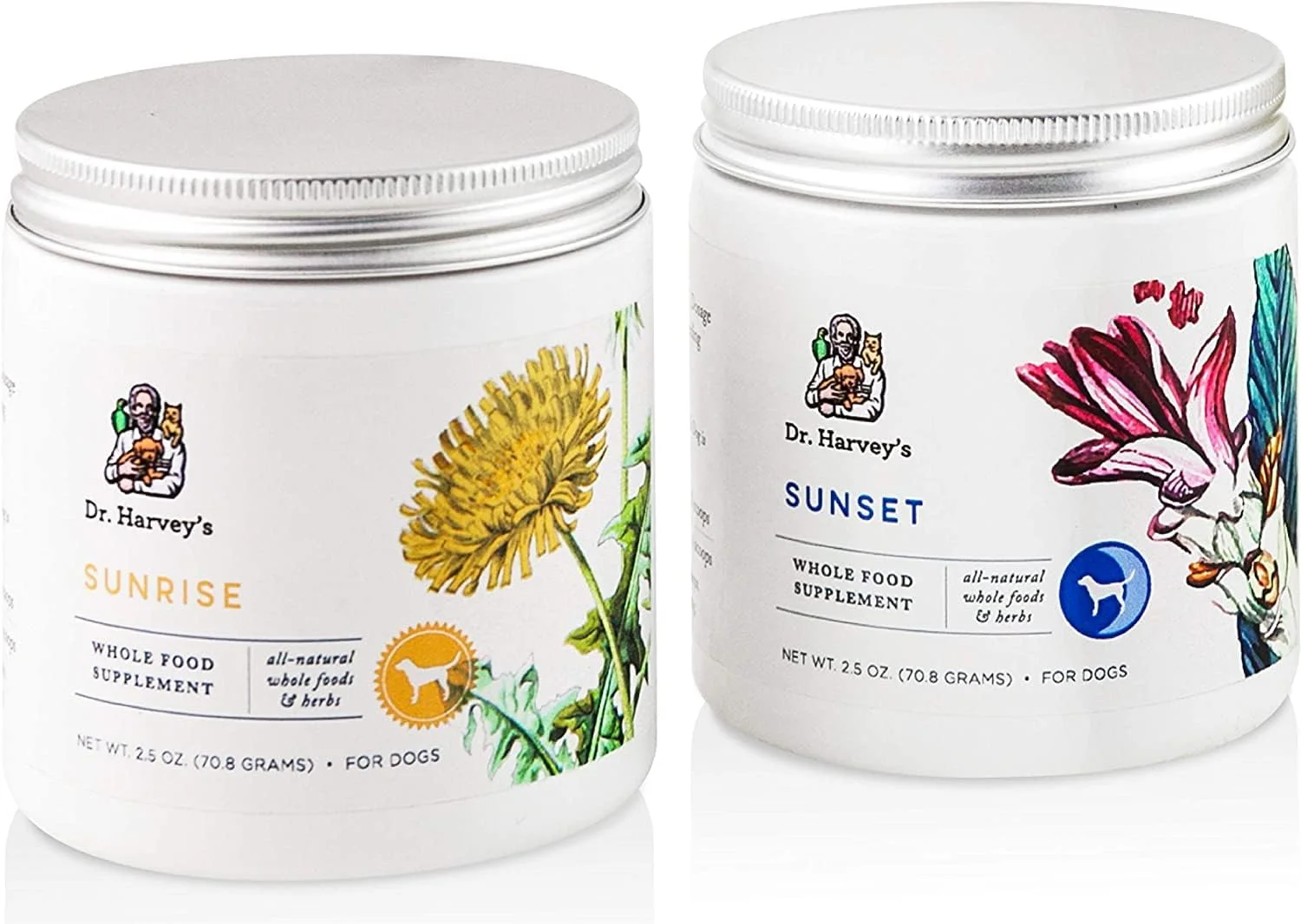 مکمل غذایی کامل تقویت کننده سیستم ایمنی سگ دکتر هاروی سولاریس، فرمول صبح و عصر، 70 گرم (2 بسته)