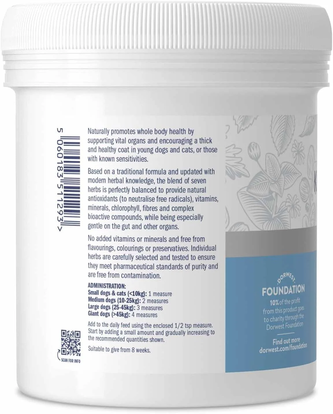 مخلوط گیاهی ملایم دوروست هربز مناسب حیوانات حساس 500 گرمی