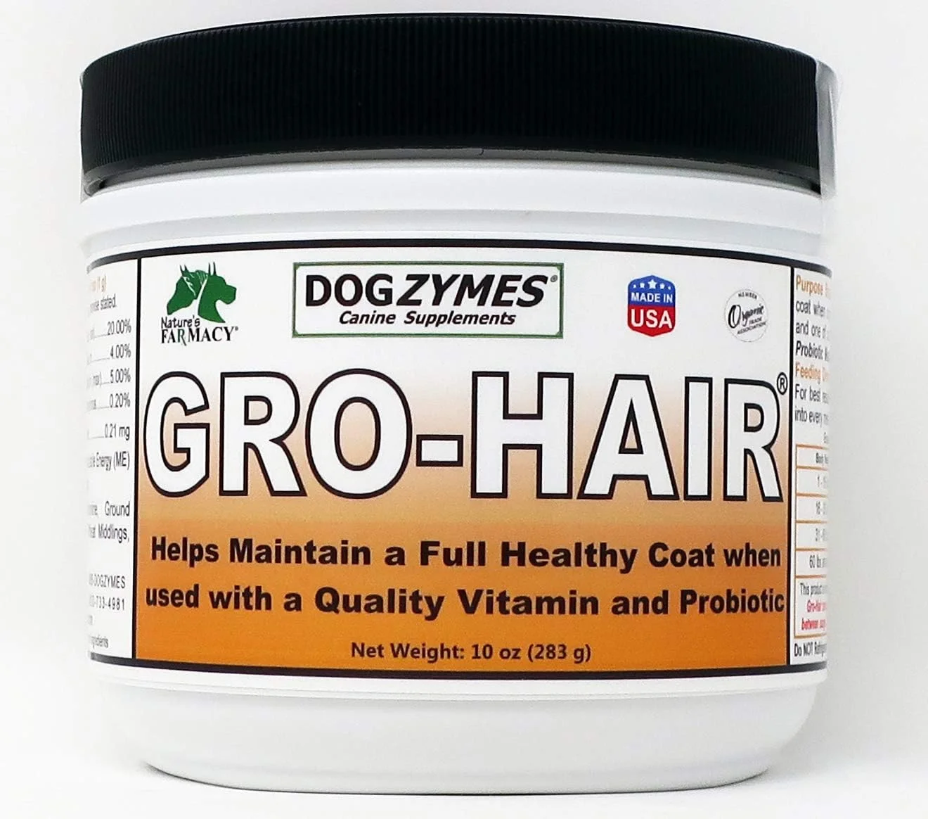 Dogzymes GRO-Hair برای بلندی مو یا پر، رشد سریع مو یا زمانی که موهای کم پشت و/یا نقاط طاس نیاز به پر شدن دارند.