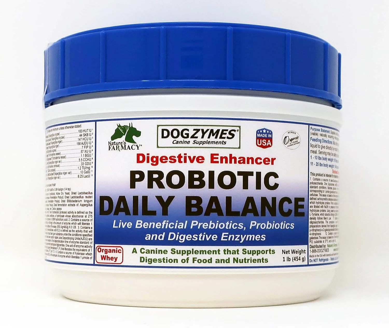 پودر محلول تقویت کننده گوارش سگ Dogzymes، (450 گرم)