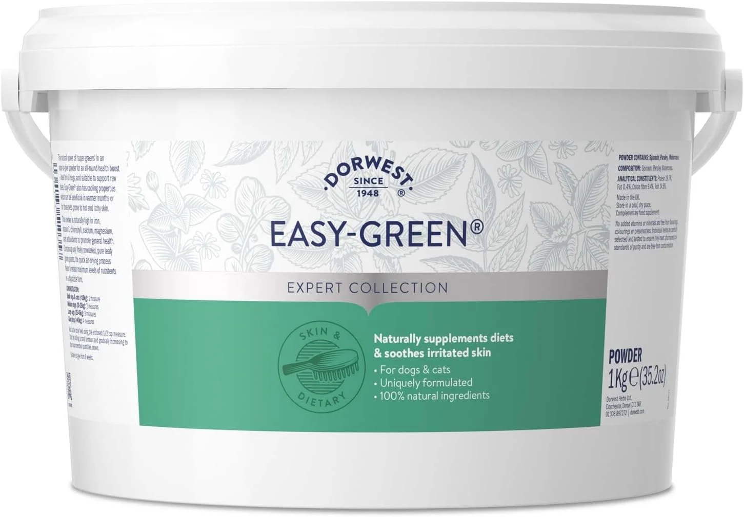 پودر گیاهی آسان سبز دوروست برای سگ ها و گربه ها 1 کیلوگرم