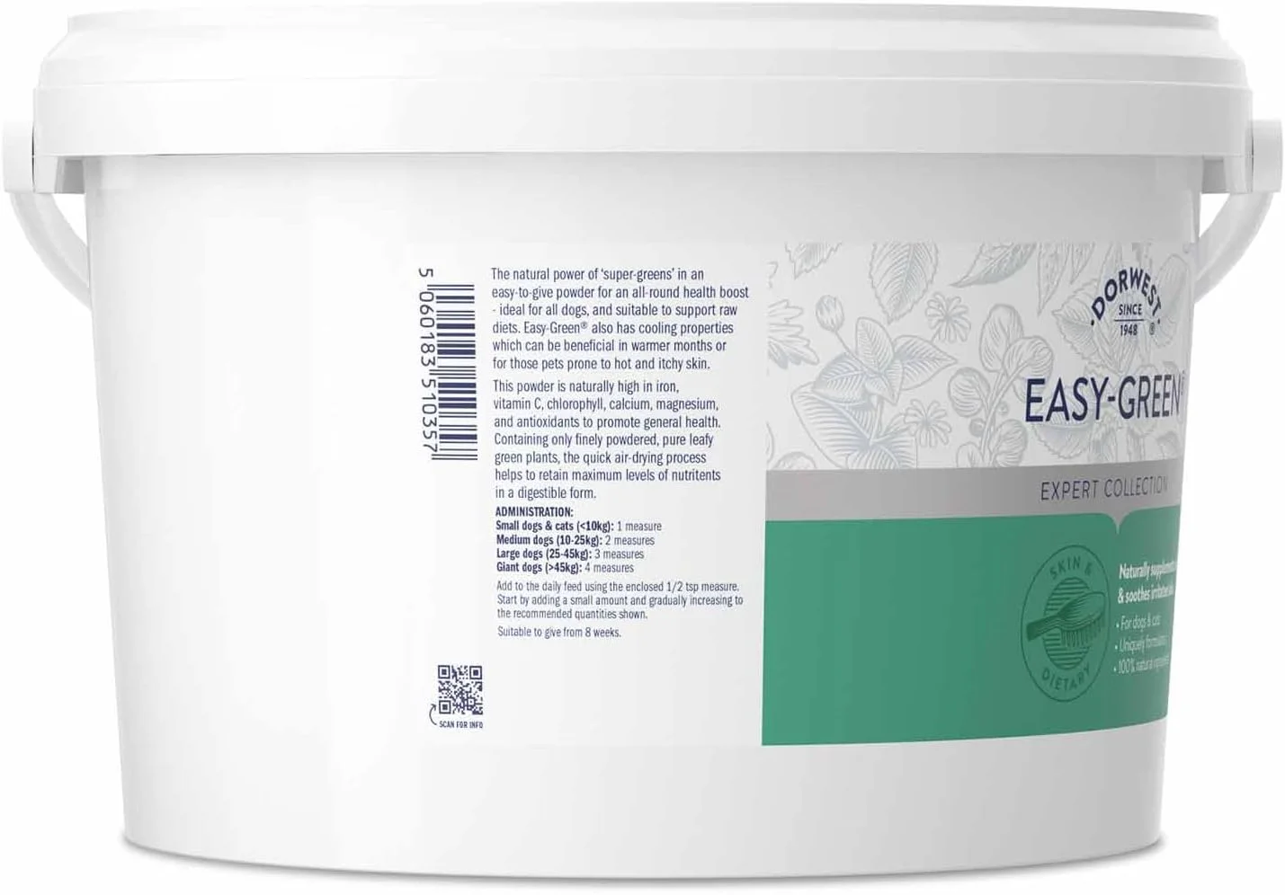 پودر گیاهی آسان سبز دوروست برای سگ ها و گربه ها 1 کیلوگرم