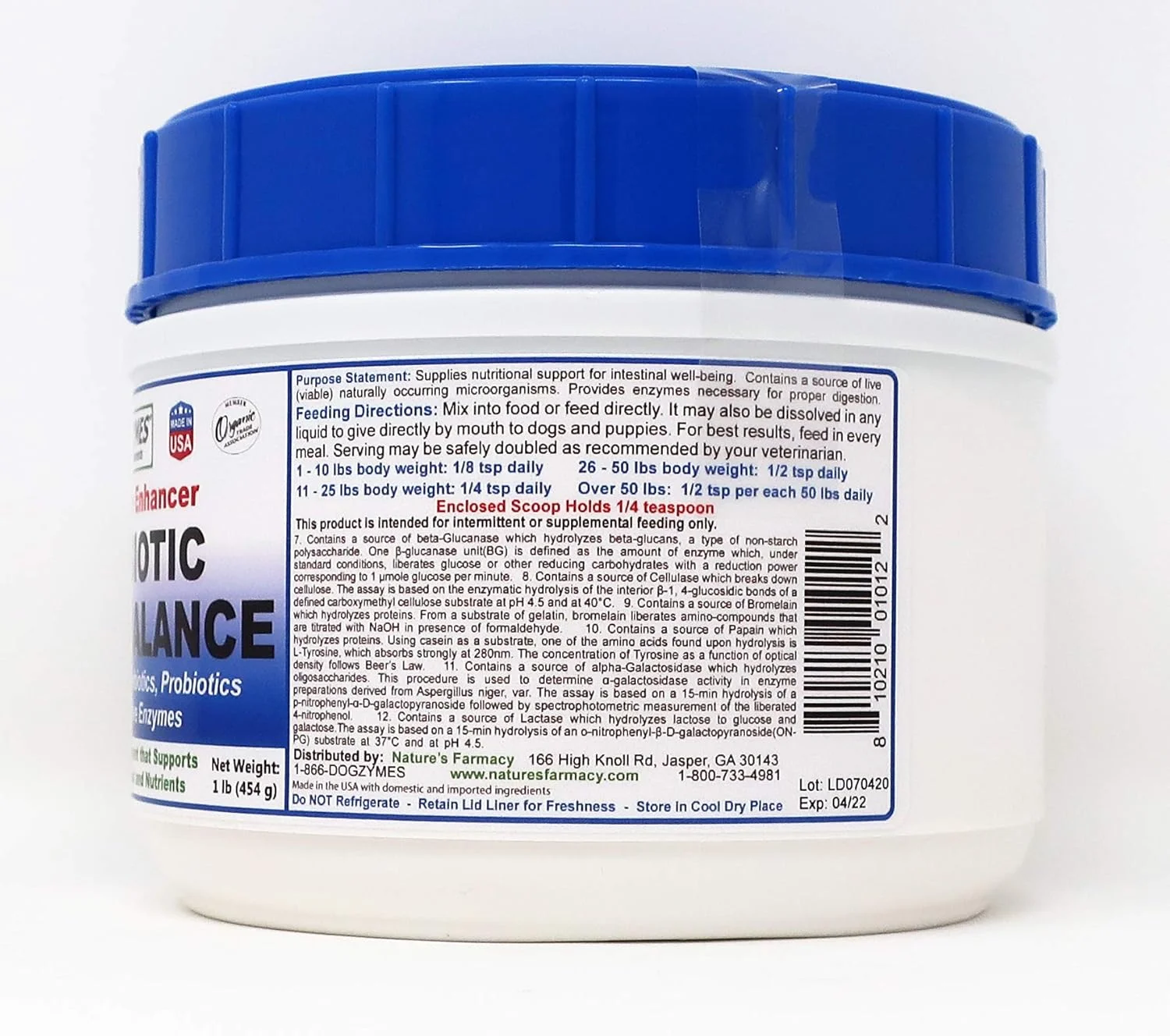 پودر محلول تقویت کننده گوارش سگ Dogzymes، (450 گرم)