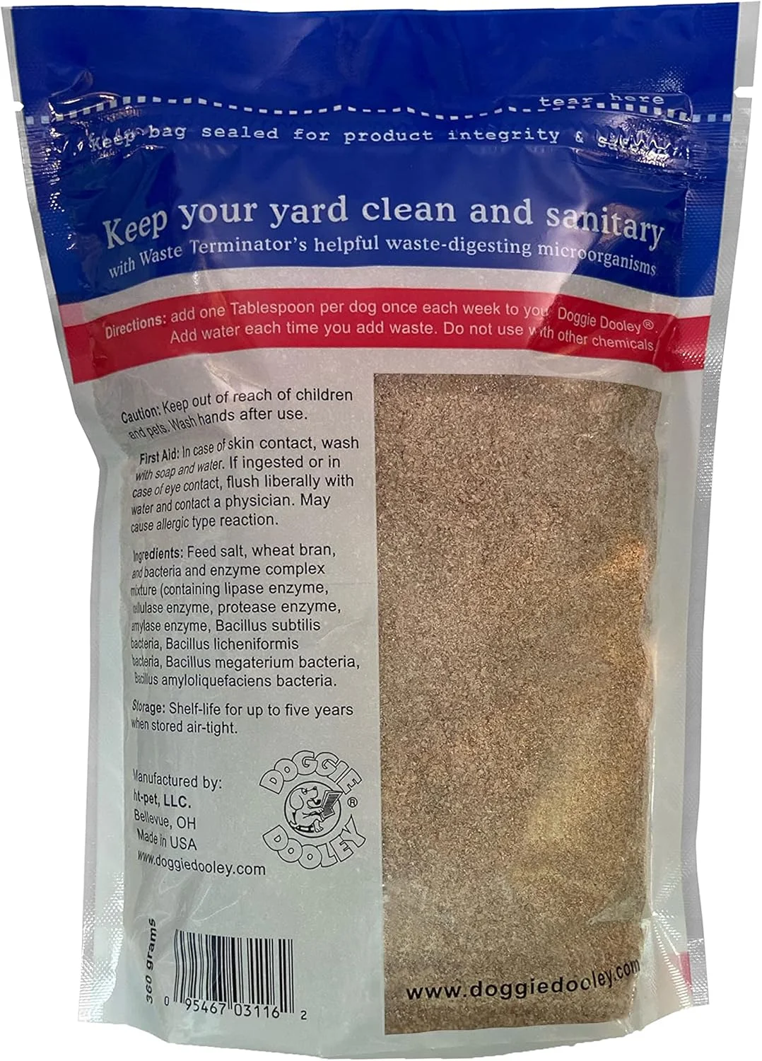 پودر تجزیه کننده فضولات سگ Doggie Dooley، یک سال تامین