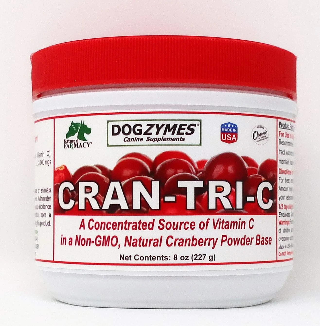 مکمل سلامتی سگ ها Dogzymes Cran-Tri-C، ۲۲۶ گرم، توسط Dogzymes