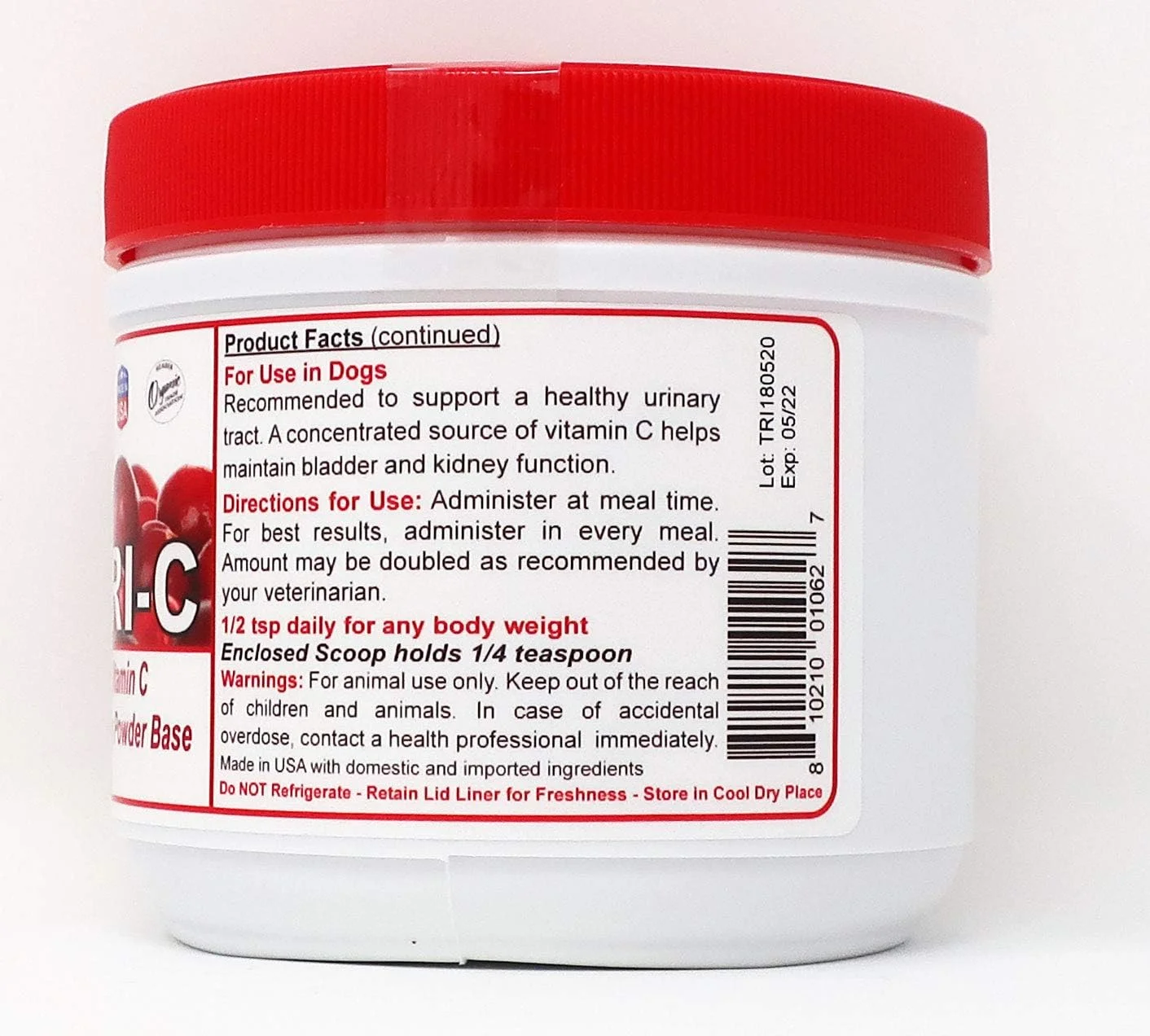 مکمل سلامتی سگ ها Dogzymes Cran-Tri-C، ۲۲۶ گرم، توسط Dogzymes