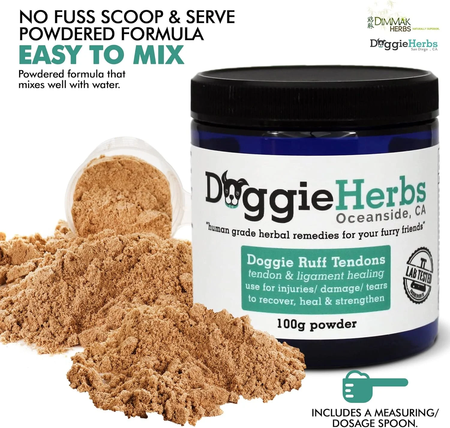 ترمیم رباط و تاندون سگ - مکمل تاندون و رباط سگ با گرید انسانی و کاملا طبیعی – پودر ترکیبی گیاهی – 100 گرمی توسط Doggie Herbs