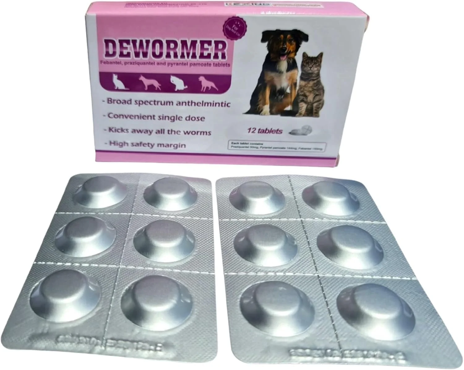 قرص ضد انگل برای گربه و سگ، طیف گسترده، تک دوز مناسب، از بین برنده همه انگل ها، حاشیه ایمنی بالا، برای همه نژادها و وزن های بدنی 0.5-40 کیلوگرم