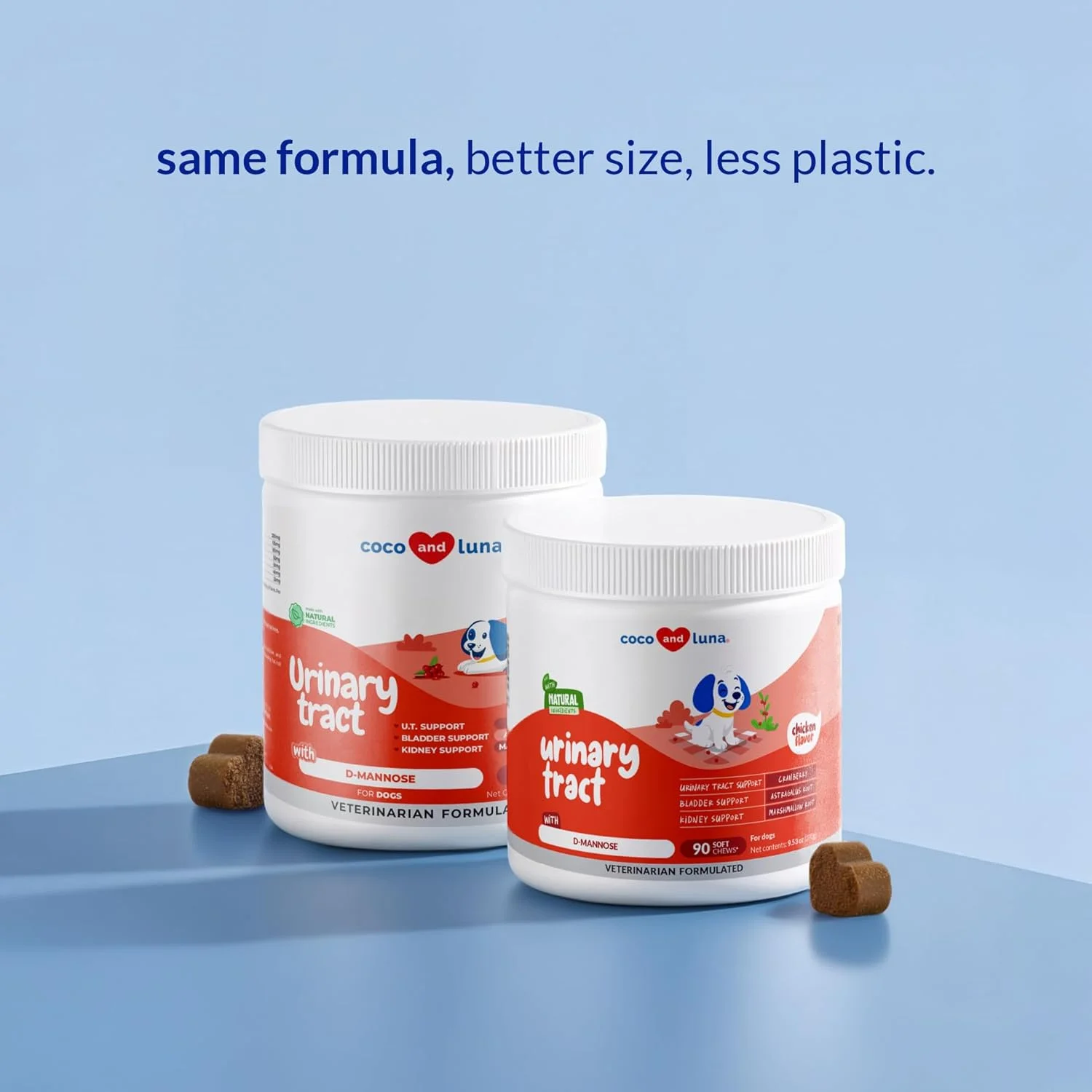 کرن بری برای سگ ها - 90 عدد جویدنی نرم - پشتیبانی از دستگاه ادراری، سلامت مثانه، پشتیبانی از بی اختیاری (جویدنی نرم)