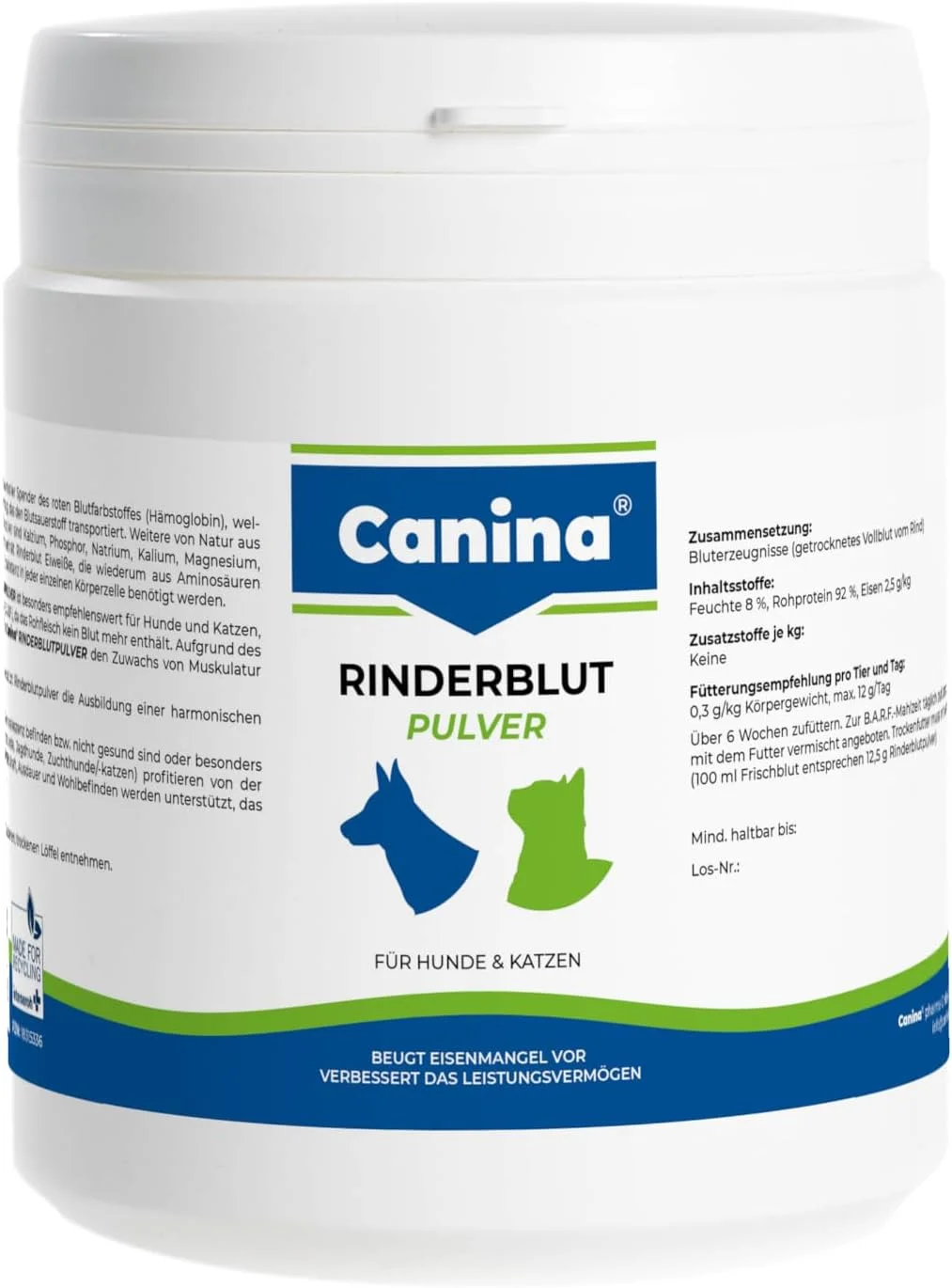 پودر خون گاوی Canina - 250 گرم