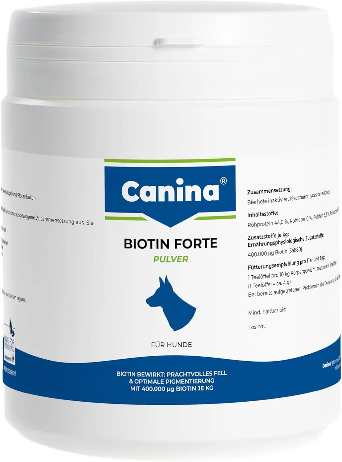 پودر بیوتین فورته Canina Pharma، 500 گرمی