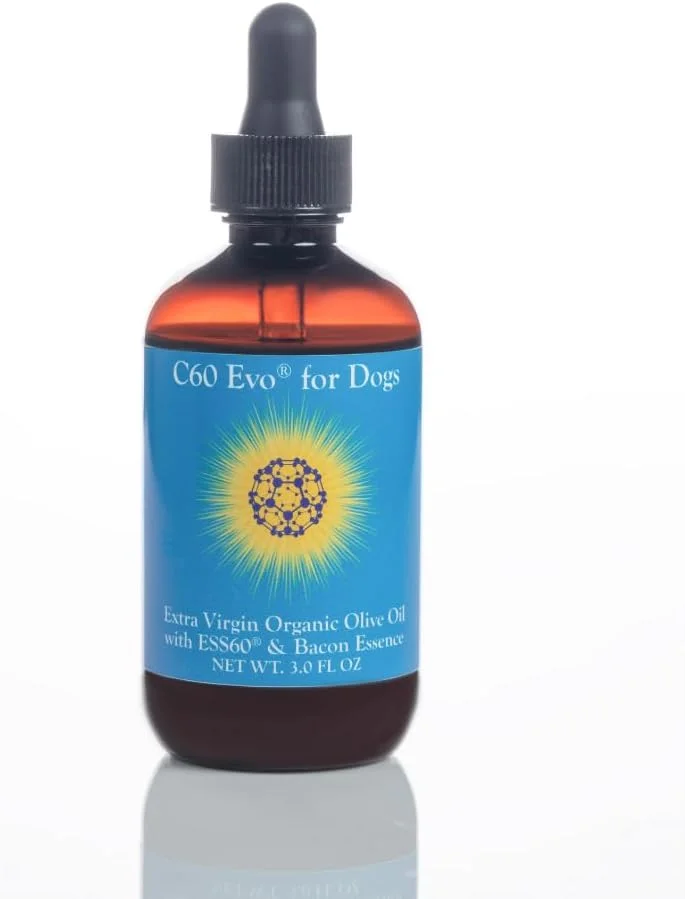 مکمل سگ، ESS60 خالص در روغن زیتون فوق بکر برای سگ ها، مکمل همه کاره برای سیستم ایمنی سگ، پشتیبانی از مفاصل و انرژی سگ، طعم بیکن طبیعی، 85 گرم - C60 Evo