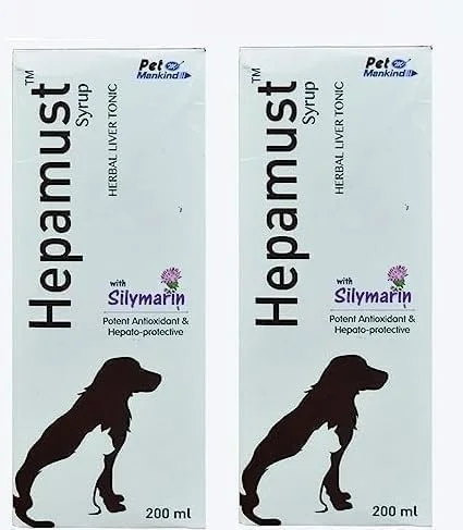 شربت هپاماست (200x2 میلی لیتر) تونیک گیاهی کبد (سیلیمارین آنتی اکسیدان قوی و محافظ کبد) کمک به بی اشتهایی و ضعف، برای گربه ها و سگ ها (بسته 2 عددی)