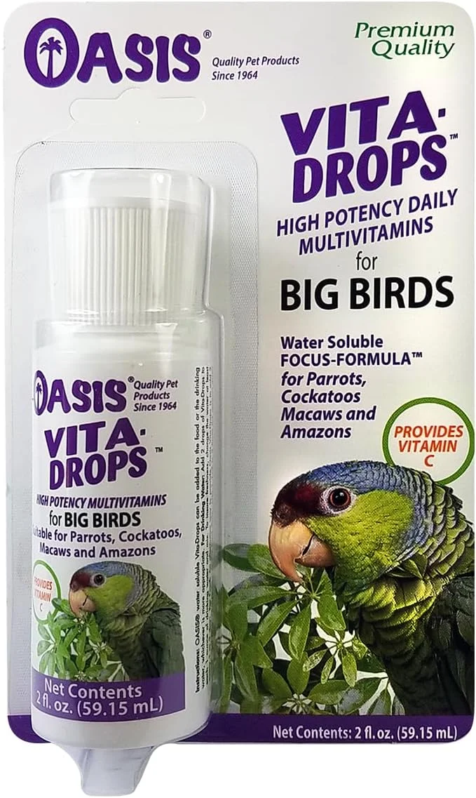 قطره های ویتامین Oasis 80058 مخصوص پرندگان بزرگ (59 میلی لیتر) قطره های ویتامین Oasis 80058 مخصوص پرندگان بزرگ (59 میلی لیتر)