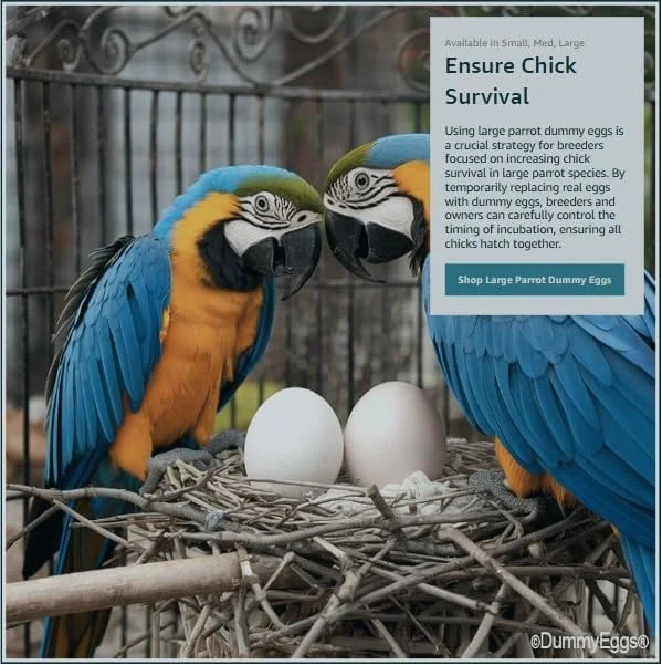 تخم های پلاستیکی بزرگ طوطی برای ماکائو و کاکادو. 2 عدد تخم مصنوعی جامد غیر سمی فریبنده بدل 4.8 x 3.8 سانتی متر تخم های پلاستیکی بزرگ طوطی برای ماکائو و کاکادو. 2 عدد تخم مصنوعی جامد غیر سمی فریبنده بدل 4.8 x 3.8 سانتی متر