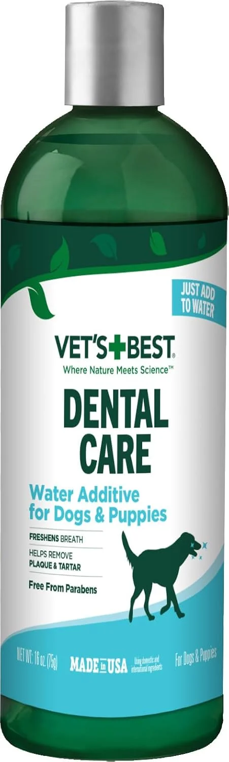 تازه کننده تنفس سگ و توله سگ | افزودنی آب | فرموله شده توسط دامپزشک | ۴۷۳ میلی لیتر تازه کننده تنفس سگ و توله سگ | افزودنی آب | فرموله شده توسط دامپزشک | ۴۷۳ میلی لیتر