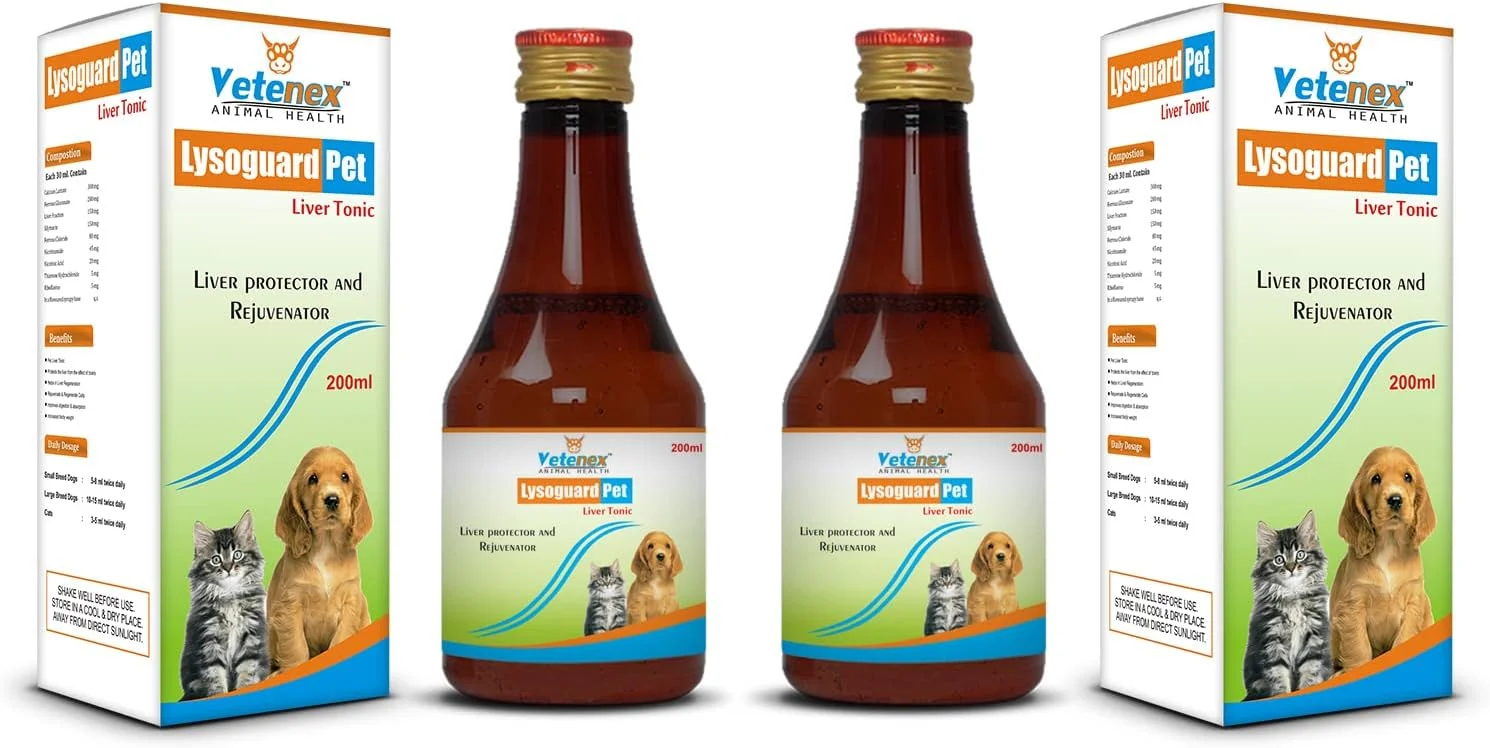تونیک مکمل کبد Lysoguard-Pet، تقویت کننده اشتها برای سگ، توله سگ و گربه (200 میلی لیتر x 2) بسته 2 عددی تونیک مکمل کبد Lysoguard-Pet، تقویت کننده اشتها برای سگ، توله سگ و گربه (200 میلی لیتر x 2) بسته 2 عددی