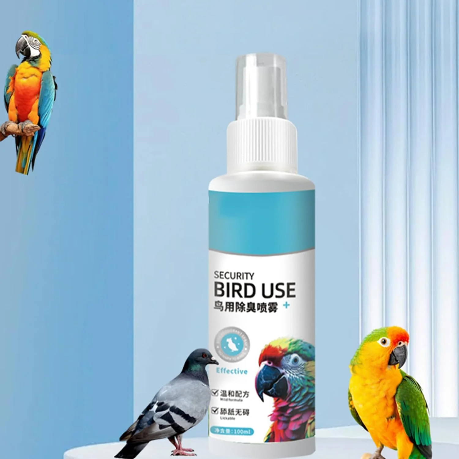 اسپری تمیز کننده قفس پرنده | 100 میلی لیتر، کنترل بوی قوی و ایمن، پاک کننده فضولات پرنده، برای اسباب بازی ها، ظروف، حمام پرنده و نشیمنگاه اسپری تمیز کننده قفس پرنده | 100 میلی لیتر، کنترل بوی قوی و ایمن، پاک کننده فضولات پرنده، برای اسباب بازی ها، ظروف، حمام پرنده و نشیمنگاه