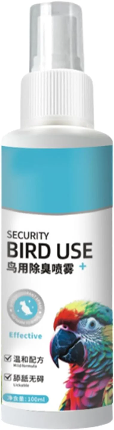 محلول خوشبو کننده و پاک کننده قفس پرندگان، اسپری از بین برنده بوی بد قفس ۱۰۰ میلی لیتر | مناسب برای اسباب بازی ها، ظرف آب پرندگان، نشیمنگاه و باکس محلول خوشبو کننده و پاک کننده قفس پرندگان، اسپری از بین برنده بوی بد قفس ۱۰۰ میلی لیتر | مناسب برای اسباب بازی ها، ظرف آب پرندگان، نشیمنگاه و باکس