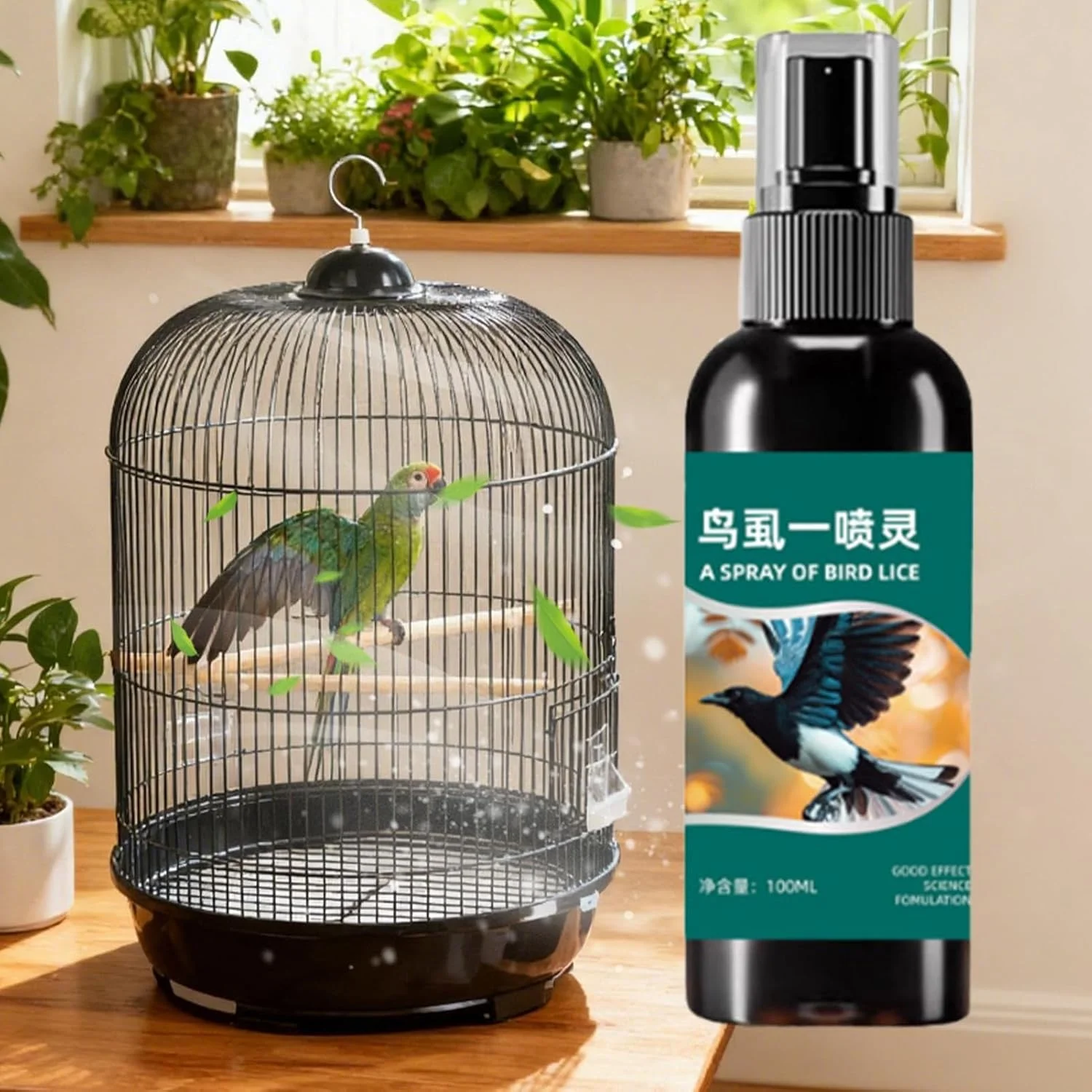اسپری ضد کنه برای پرندگان، اسپری پاک کننده کنه پرنده 100 میلی لیتری | محلول تسکین دهنده پوست مرغ عشق، برای طیور خانگی، باغی، طوطی و مرغ عشق اسپری ضد کنه برای پرندگان، اسپری پاک کننده کنه پرنده 100 میلی لیتری | محلول تسکین دهنده پوست مرغ عشق، برای طیور خانگی، باغی، طوطی و مرغ عشق