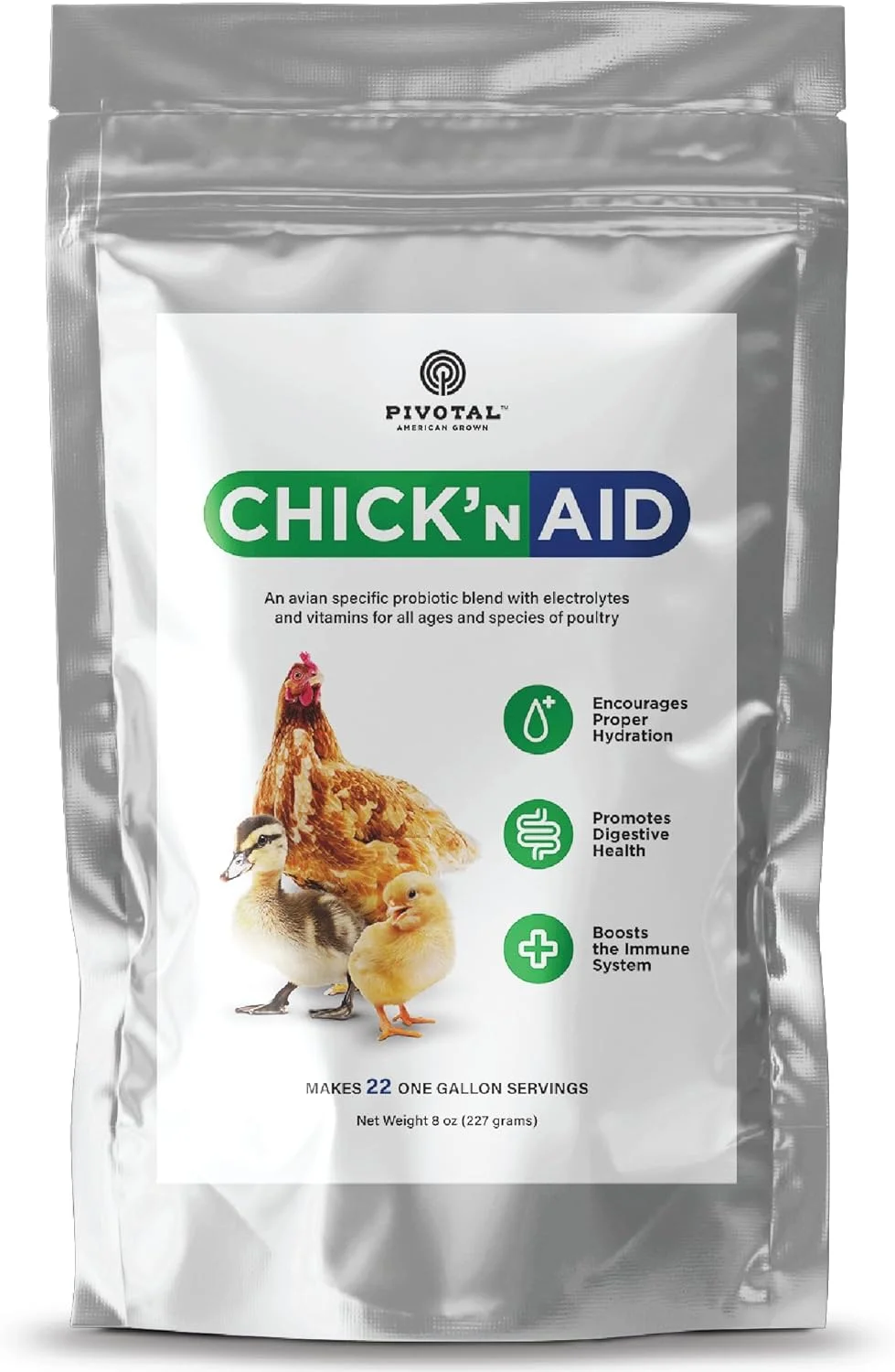 مکمل غذایی طیور Chick’n Aid برای همه سنین (227 گرم، بسته 1 عددی) - ویتامین ها، الکترولیت ها و پروبیوتیک ها - ویتامین های چند منظوره برای مرغ، اردک و بوقلمون مکمل غذایی طیور Chick’n Aid برای همه سنین (227 گرم، بسته 1 عددی) - ویتامین ها، الکترولیت ها و پروبیوتیک ها - ویتامین های چند منظوره برای مرغ، اردک و بوقلمون