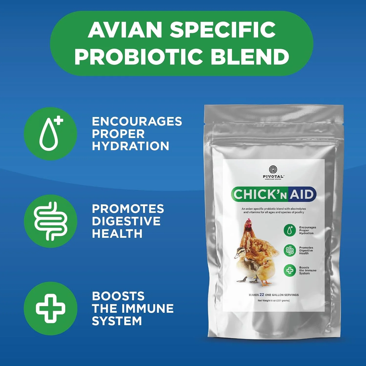 مکمل غذایی طیور Chick’n Aid برای همه سنین (227 گرم، بسته 1 عددی) - ویتامین ها، الکترولیت ها و پروبیوتیک ها - ویتامین های چند منظوره برای مرغ، اردک و بوقلمون مکمل غذایی طیور Chick’n Aid برای همه سنین (227 گرم، بسته 1 عددی) - ویتامین ها، الکترولیت ها و پروبیوتیک ها - ویتامین های چند منظوره برای مرغ، اردک و بوقلمون