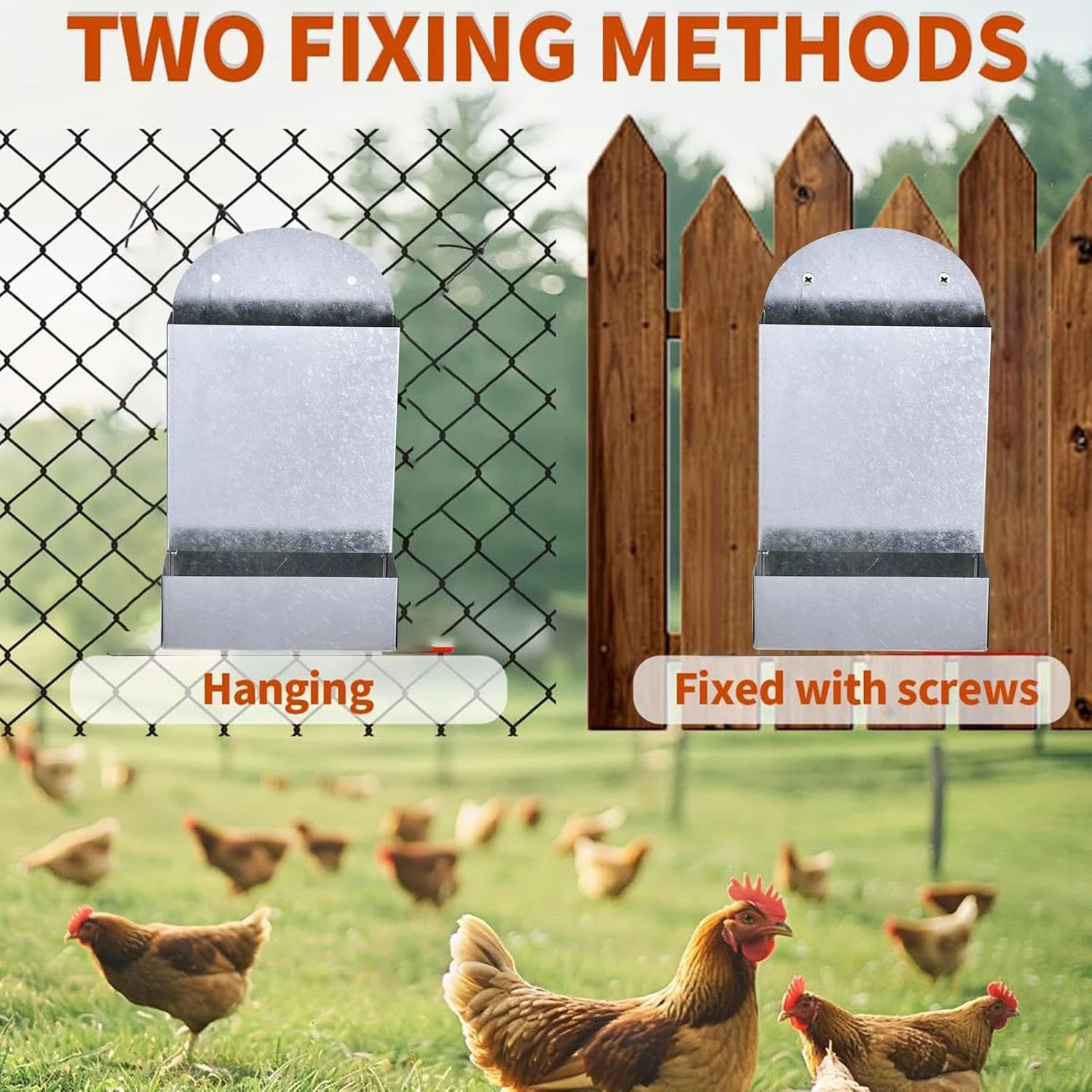 ظرف خوراک صدف مرغ - ظرف خوراک چند منظوره، فلزی، اتوماتیک، قابل حمل، لوازم جانبی بزرگ برای مرغداری، مناسب برای تغذیه اردک و جوجه در فضای باز ظرف خوراک صدف مرغ - ظرف خوراک چند منظوره، فلزی، اتوماتیک، قابل حمل، لوازم جانبی بزرگ برای مرغداری، مناسب برای تغذیه اردک و جوجه در فضای باز