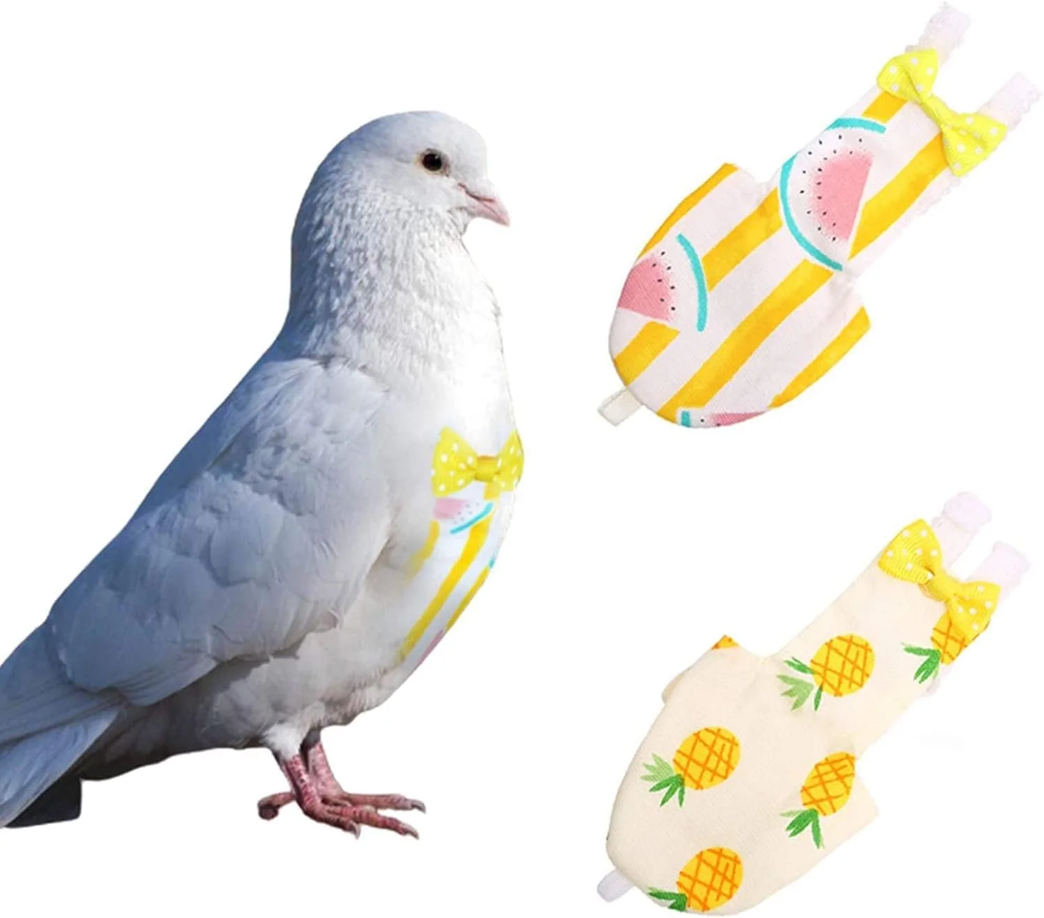 پوشک پرنده طوطی 2 عددی، لباس پرواز، پد نرم مناسب برای طوطی ماکائو، خاکستری آفریقایی، مرغ عشق، طوطی کوتوله، کاکادو، متوسط، طرح آناناس و هندوانه پوشک پرنده طوطی 2 عددی، لباس پرواز، پد نرم مناسب برای طوطی ماکائو، خاکستری آفریقایی، مرغ عشق، طوطی کوتوله، کاکادو، متوسط، طرح آناناس و هندوانه