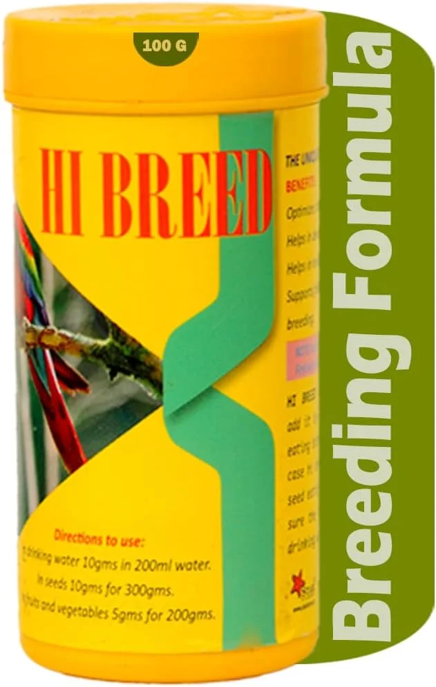 مکمل های غذایی پرندگان خانگی با فرمول منحصر به فرد برای پرورش پرندگان خانگی - 100 گرم/نتایج خوب پرورش، باروری بهتر. مکمل های غذایی پرندگان خانگی با فرمول منحصر به فرد برای پرورش پرندگان خانگی - 100 گرم/نتایج خوب پرورش، باروری بهتر.