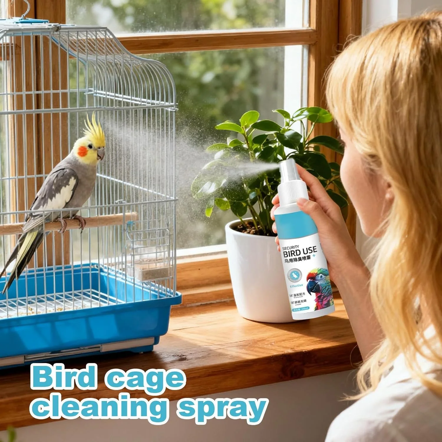 اسپری پرندگان - 100 میلی لیتر، کنترل بوی قوی و ایمن - محلول خوشبو کننده و تمیز کننده قفس پرندگان، برای ظروف، آبخوری پرندگان، نشیمنگاه و جعبه اسپری پرندگان - 100 میلی لیتر، کنترل بوی قوی و ایمن - محلول خوشبو کننده و تمیز کننده قفس پرندگان، برای ظروف، آبخوری پرندگان، نشیمنگاه و جعبه