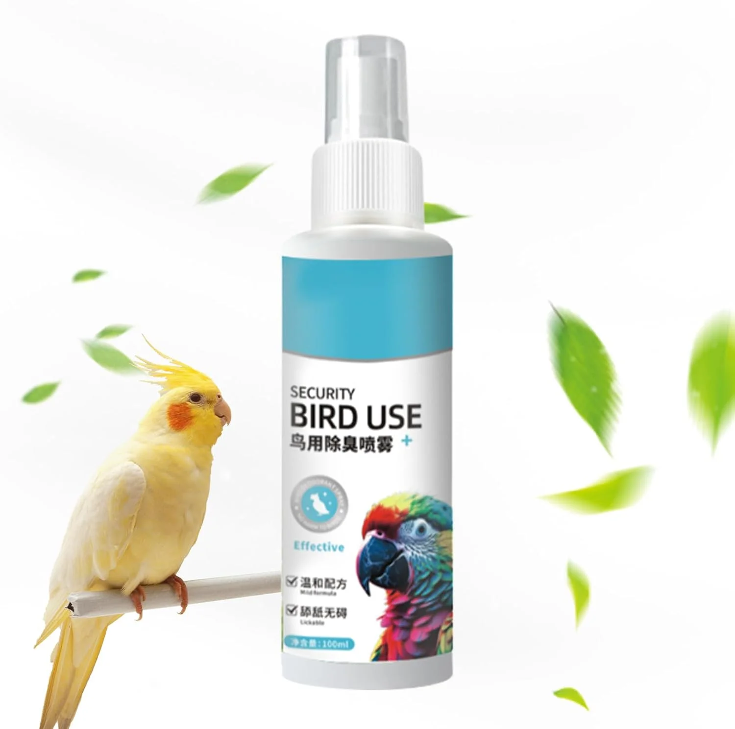 اسپری پرندگان - محلول تمیز کننده ایمن 100 میلی لیتری، از بین برنده بوی بد قفس، مناسب برای اسباب بازی ها، ظروف، حمام پرندگان، نشیمنگاه و جعبه اسپری پرندگان - محلول تمیز کننده ایمن 100 میلی لیتری، از بین برنده بوی بد قفس، مناسب برای اسباب بازی ها، ظروف، حمام پرندگان، نشیمنگاه و جعبه