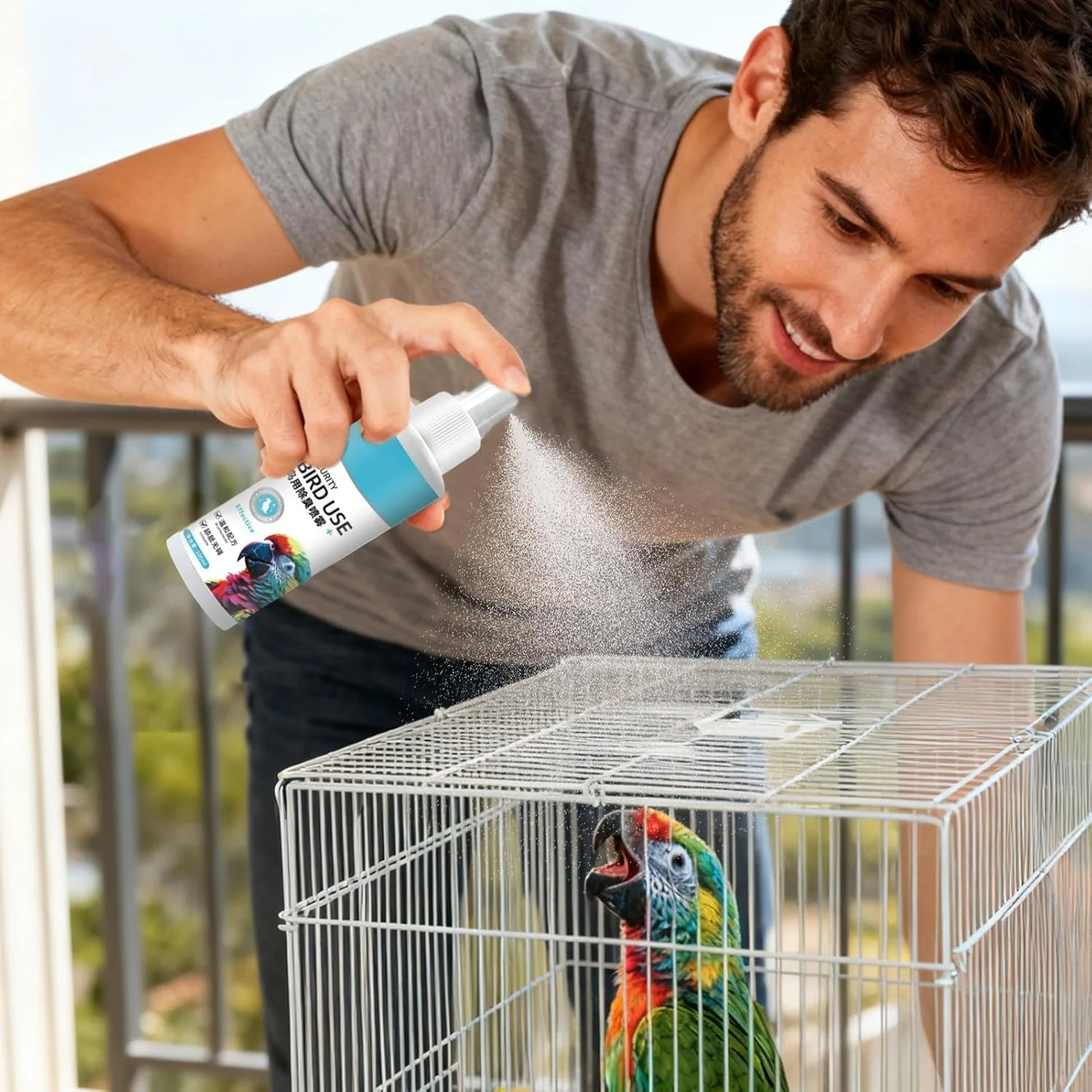 اسپری پرندگان - 100 میلی لیتر کنترل بوی قوی و ایمن | از بین برنده بوی مدفوع قفس | برای اسباب بازی های قفسی، حمام پرندگان، نشیمنگاه، جعبه اسپری پرندگان - 100 میلی لیتر کنترل بوی قوی و ایمن | از بین برنده بوی مدفوع قفس | برای اسباب بازی های قفسی، حمام پرندگان، نشیمنگاه، جعبه