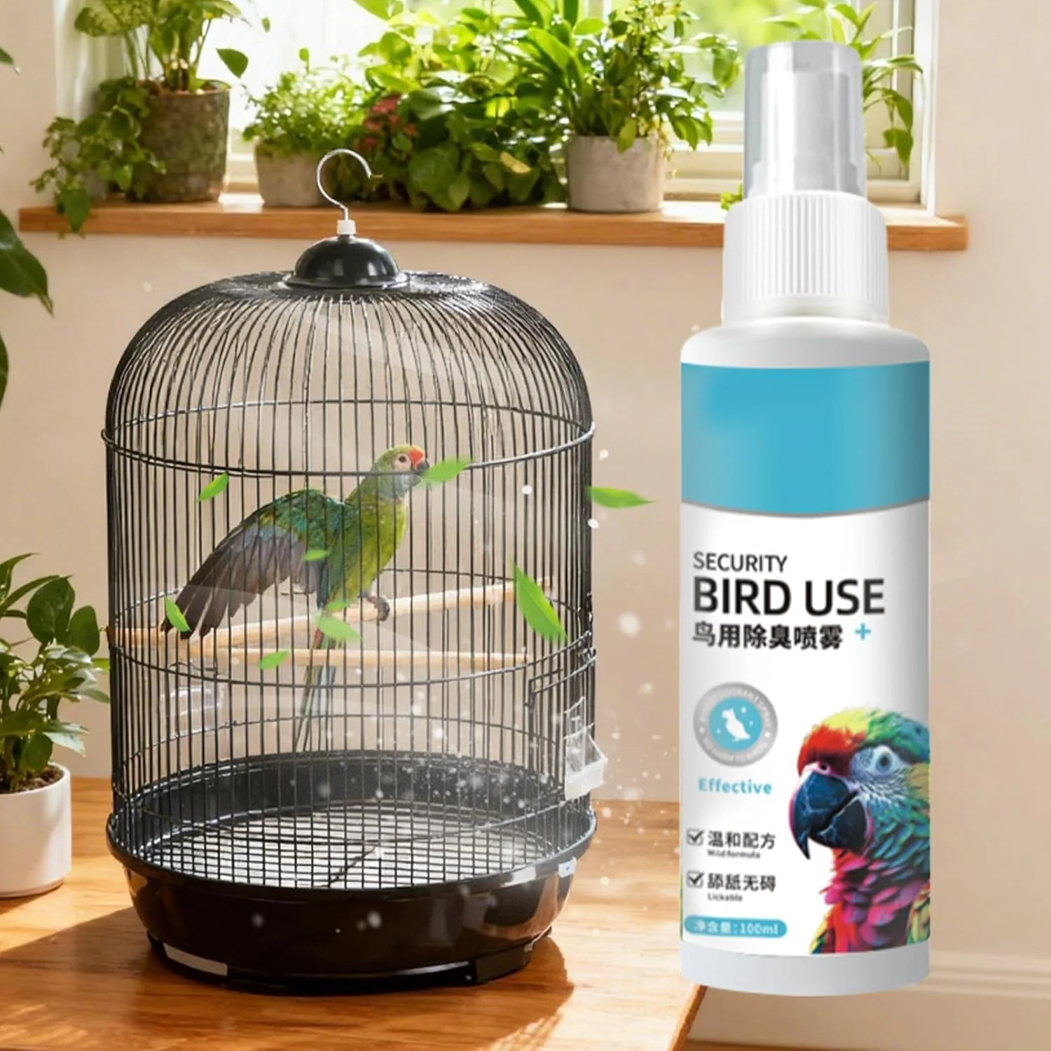 اسپری پرندگان - محلول تمیز کننده کنترل کننده بوی قوی و ایمن 100 میلی لیتری، خوشبو کننده محلول تمیز کننده قفس پرندگان، برای میز پرنده دانی، حمام پرندگان، میله نشیمن و جعبه اسپری پرندگان - محلول تمیز کننده کنترل کننده بوی قوی و ایمن 100 میلی لیتری، خوشبو کننده محلول تمیز کننده قفس پرندگان، برای میز پرنده دانی، حمام پرندگان، میله نشیمن و جعبه