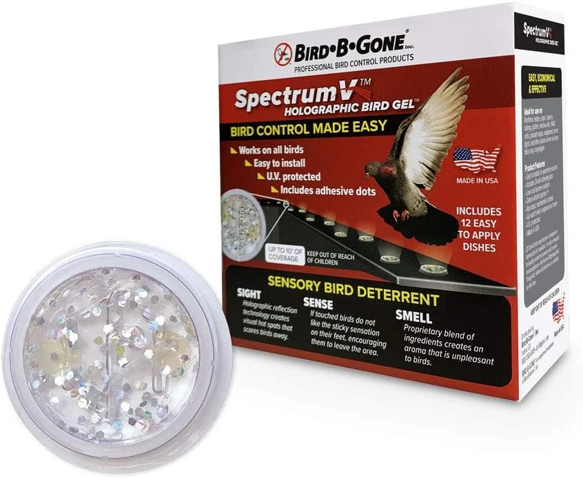 ژل دور کننده پرندگان طیف V - ژل دور کننده پرنده هولوگرافیک - دور کننده پرندگان - محافظت از لبه ها، طاقچه ها، پشت بام ها و غیره - محافظت شده در برابر اشعه ماوراء بنفش و انسانی - نصب آسان - 12 نقطه خود چسب ژل دور کننده پرندگان طیف V - ژل دور کننده پرنده هولوگرافیک - دور کننده پرندگان - محافظت از لبه ها، طاقچه ها، پشت بام ها و غیره - محافظت شده در برابر اشعه ماوراء بنفش و انسانی - نصب آسان - 12 نقطه خود چسب