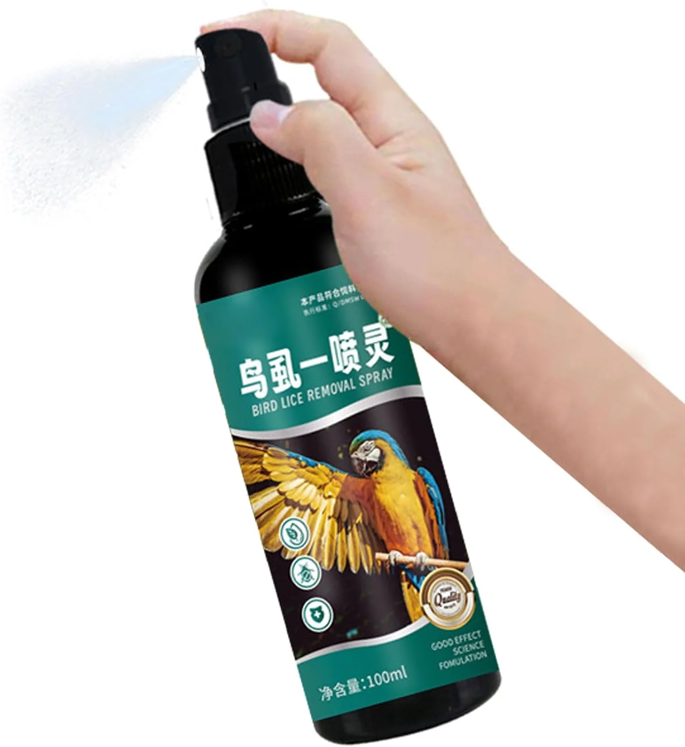 اسپری ضد کنه پرندگان - 100 میلی لیتر اسپری پیشگیری از کنه پرندگان - لوازم نگهداری محافظتی حیوانات خانگی برای عروس هلندی، مرغ عشق و طوطی اسپری ضد کنه پرندگان - 100 میلی لیتر اسپری پیشگیری از کنه پرندگان - لوازم نگهداری محافظتی حیوانات خانگی برای عروس هلندی، مرغ عشق و طوطی
