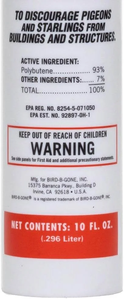 ژل دور کننده پرندگان بیرد بی گان MMTBG شفاف، 10 اونس ژل دور کننده پرندگان بیرد بی گان MMTBG شفاف، 10 اونس